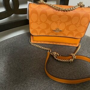 Coach Signature Mini Klare Crossbody - Vibrant Orange